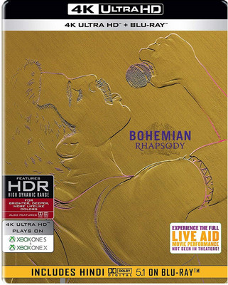 

Bohemian Rhapsody (Steelbook) (4K UHD & HD) (2-Disc)(4K(UHD) Blu-ray English)