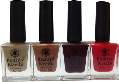 beauty needs BNC-NP-005,NP-006,NP-007,NP-008 Nude, Light Brown, Dark Brown, Pink(Pack of 4)