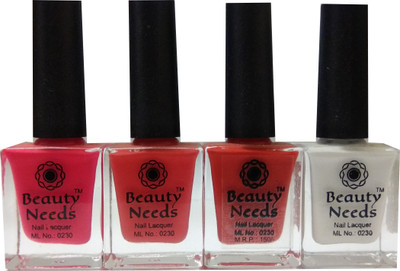 

beauty needs BNC-NP-017,NP-018,NP-019,NP-020 Pink, Light Pink, Orange Pink, White(Pack of 4)