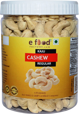

e food factory Cashew (Kaju) Regular 500 In Pet Jar Cashews(500 g, Plastic Bottle)