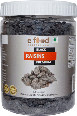 

e food factory Black Kishmish (Raisins) Premium 250 In Pet Jar Raisins(250 g, Plastic Bottle)