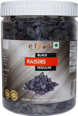 

e food factory Black Kishmish (Raisins) Regular 500 In Pet Jar Raisins(500 g, Plastic Bottle)