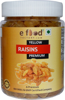 

e food factory Yellow Kishmish (Raisins) Premium 250 In Pet Jar Raisins(250 g, Plastic Bottle)