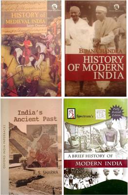 Best Sellening Book For BPSC & UPSC India Ancient Past By R.s Sharma + History Of Medieval India By Satish Chandra +History Of Modern India + Spectrum A Brief History ( K Chandan Gupta )