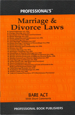 Marriage And Divorce Laws(Paperback, Editorial Board of Professional Book Publishers New Delhi)