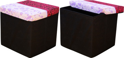 

Fabriclair Foldable Eye-Catching Pattern Storage Living & Bedroom Stool(Multicolor)