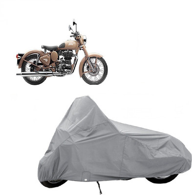 ABP Two Wheeler Cover for Royal Enfield(Bullet 500, Silver)
