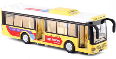 

Emob Yellow Metal Body Pull Back Luxury Bus Toy with Light and Sound Features(Multicolor)