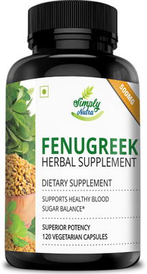 

Simply Nutra Fenugreek Seed Extract 1000mg - 120 Veg Capsules(120 No)
