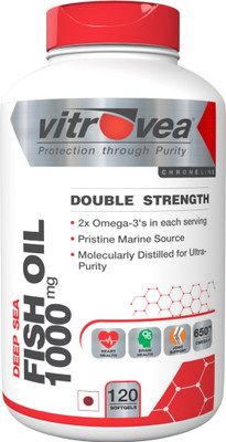 

Vitrovea Double Strength Omega 3 Deep Sea Fish Oil 1000mg - 120 softgels(120 No)