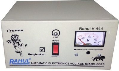 

Rahul V-444 c1 KVA/4 AMP 140-280 Volt Copper 5 Step 1 Computers/Washing Machine/Refrigerator 180 Ltr to 290 Ltr Automatic Voltage Stabilizer(Gray)