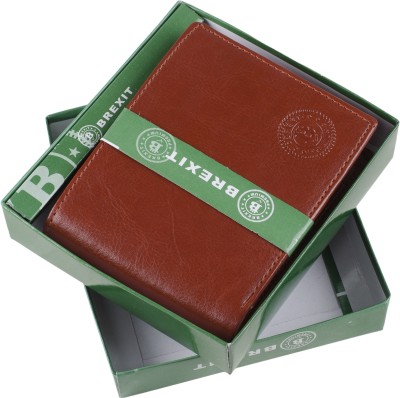 BREXIT Men Brown Artificial Leather Wallet(3 Card Slots)