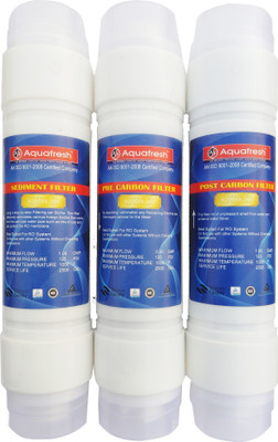 

Aqua Fresh Pokar RO, Inline Replacement Filter ( Pre Carbon , Sediment , Post Carbon Filter ) + 6 pcs elbow , Suitable for all RO Water Purifier Solid Filter Cartridge(5, Pack of 9)