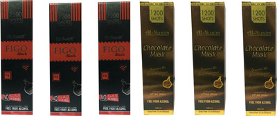 

Al Nuaim ALNUAIM FIGO BLACK CHOCLATE MUSK (PACK OFF 6 ) Floral Attar(Musk)