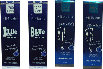 

Al Nuaim ALNUAIM BLUE FOR MEN ,BLUE LADY PACK OF 4 Floral Attar(Musk)