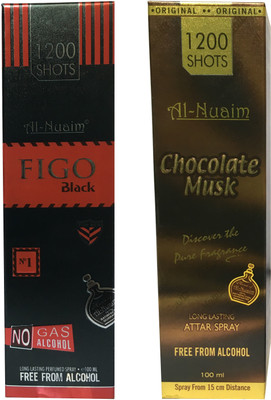 

Al Nuaim ALNUAIM FIGO BLACK CHOCLATE MUSK (PACK OFF 2 ) Floral Attar(Musk)