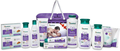 HIMALAYA HAPPY BABY GIFT BASKET (9 IN 1) (White)