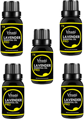 

VIHADO 100% pure and natural lavender oil 7x Pro (10 ml) (pack of 5)(10 ml)