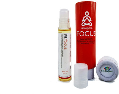 

NISARGAM Roll- On Focus (10ml) Pack of 2pcs Liquid(10 ml)