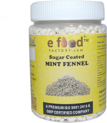 

e food factory Sugar Coated Mint Fennel 250 In Pet Jar Sugar Mouth Freshener