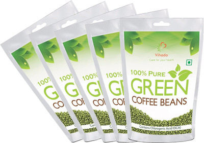 

Vihado Organic Green Coffee beans for weight loss 200g (Pack of 5) Instant Coffee 200 g(Pack of 5)