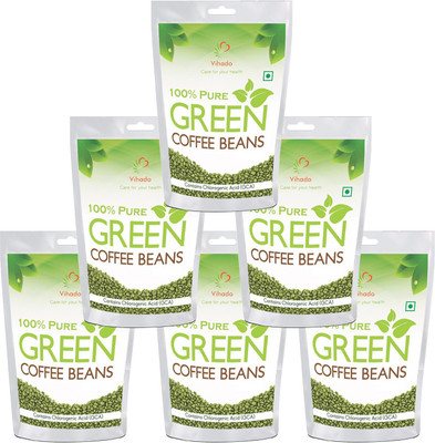 Vihado Best Quality weight management Green Coffee Beans (Pack of 6) Instant Coffee 200 g(Pack of 6)
