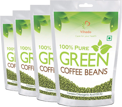 

Vihado Best Quality Organic Green Coffee beans for Weight Loss (Pack of 4) Instant Coffee 100 g(Pack of 4)