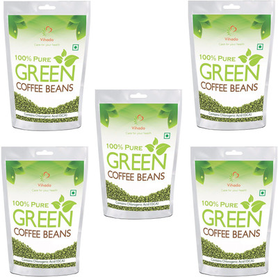 

Vihado Best Quality Organic Green Coffee Beans for Weight Management (Pack of 5) Instant Coffee 50 g(Pack of 5)