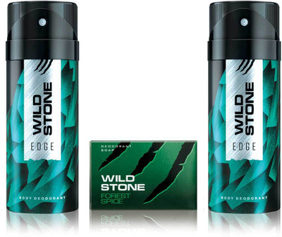 

Wild Stone 2 Edge Deodorant and 125gm Forest Spice Soap(Set of 3)
