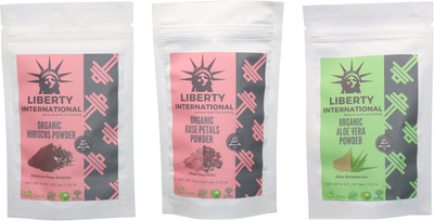 

LIBERTY INTERNATIONAL Hibiscus & Rose & Aloevera Powder ( 227 Gm Each ) For Face , Hair & Skin Care Certified C9 684 g(Set of 3)
