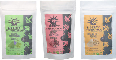 LIBERTY INTERNATIONAL Indigo & Rose & Orange Powder ( 114 Gm Each ) For Face , Hair & Skin Care Certified C18(Set of 3)