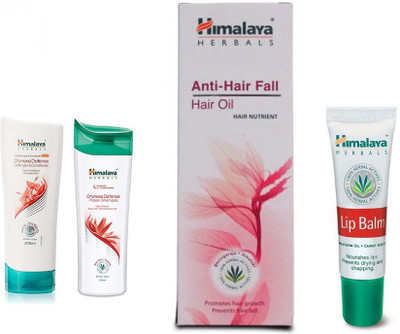

Himalaya dryness shampoo, dryness conditionar, lip balm, anti hair fall oil(Set of 4)