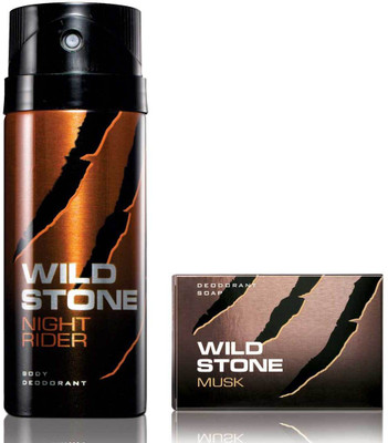 

Wild Stone Night Rider Deodorant and 75gm Musk Soap(Set of 2)