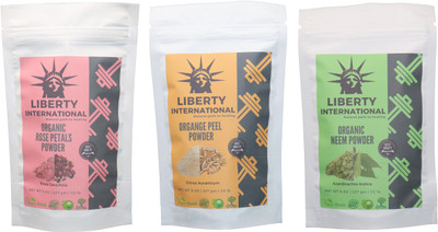 

LIBERTY INTERNATIONAL Rose & Orange & Neem Powder ( 227 Gm Each ) For Face , Hair & Skin Care Certified C18(Set of 3)