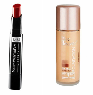 

Blue Heaven Lipstick non-transfer 701 & foundation oil(Set of 2)