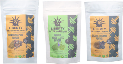 

LIBERTY INTERNATIONAL Soapnut & Indigo & Shikakai Powder ( 227 Gm Each ) For Face , Hair & Skin Care(Set of 3)