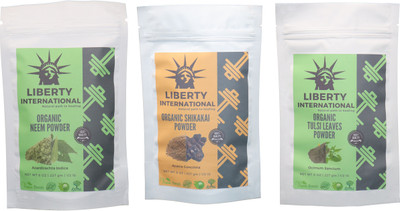 

LIBERTY INTERNATIONAL Neem & Shikakai & Tulsi Powder ( 227 Gm Each ) For Face , Hair & Skin Care(Set of 3)