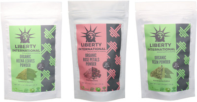 

LIBERTY INTERNATIONAL Heena & Rose & Neem Powder ( 114 Gm Each ) For Face , Hair & Skin Care Certified C18(Set of 3)