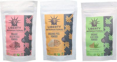 

LIBERTY INTERNATIONAL Rose & Orange & Aloevera Powder ( 227 Gm Each ) For Face , Hair & Skin Care Certified C18(Set of 3)
