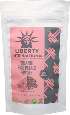 

LIBERTY INTERNATIONAL 100% Organic Rose Petals Powder (Rosa Centifolia) All Natural For Facial Mask Formulation, Skin and Hair Care NT02(227 g)