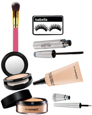 

ISABELLA Eyelashes|Concealer|Compact|Loose Powder|Eyeliner+Mascara|Makeup Brush(Set of 7)
