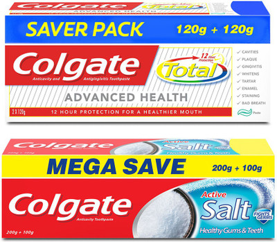 

Colgate Combo Total Advanced Health, Active Salt Saver(Set of 2)