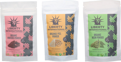 

LIBERTY INTERNATIONAL Hibiscus & Orange & Neem Powder ( 227 Gm Each ) For Face , Hair & Skin Care Certified C18(Set of 3)