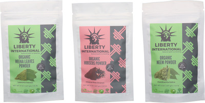 

LIBERTY INTERNATIONAL Heena & Hibiscus & Neem Powder ( 227 Gm Each ) For Face , Hair & Skin Care Certified C9 684 g(Set of 3)