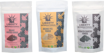

LIBERTY INTERNATIONAL Hibiscus & Orange & Charcoal Powder ( 227 Gm Each ) For Face , Hair & Skin Care(Set of 3)