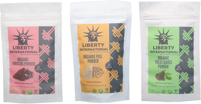 

LIBERTY INTERNATIONAL Hibiscus & Orange & Tulsi Powder ( 227 Gm Each ) For Face , Hair & Skin Care Certified C18(Set of 3)