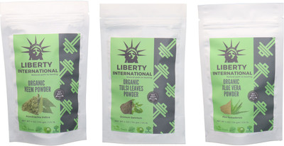 

LIBERTY INTERNATIONAL Neem & Tulsi & Aloevera Powder ( 114 Gm Each ) For Face , Hair & Skin Care(Set of 3)