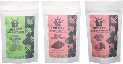 

LIBERTY INTERNATIONAL Indigo & Hibiscus & Rose Powder ( 114 Gm Each ) For Face , Hair & Skin Care Certified C18(Set of 3)