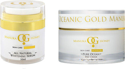 

Oceanic Gold All Natural Whitening Serum &Pure Ocean Day Cream with Sun Protection(Australian Made)(Set of 2)