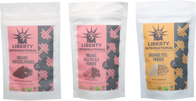 

LIBERTY INTERNATIONAL Hibiscus & Rose & Orange Powder ( 227 Gm Each ) For Face , Hair & Skin Care Certified C18(Set of 3)